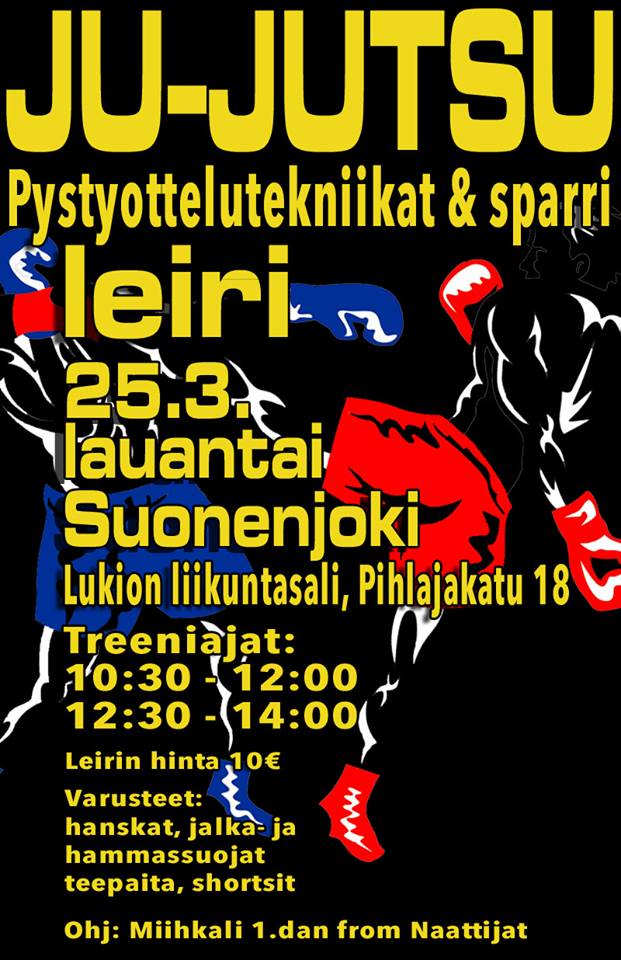 Jujutsuleiri, Suonenjoki la 25.3. klo 10.30 alkaen